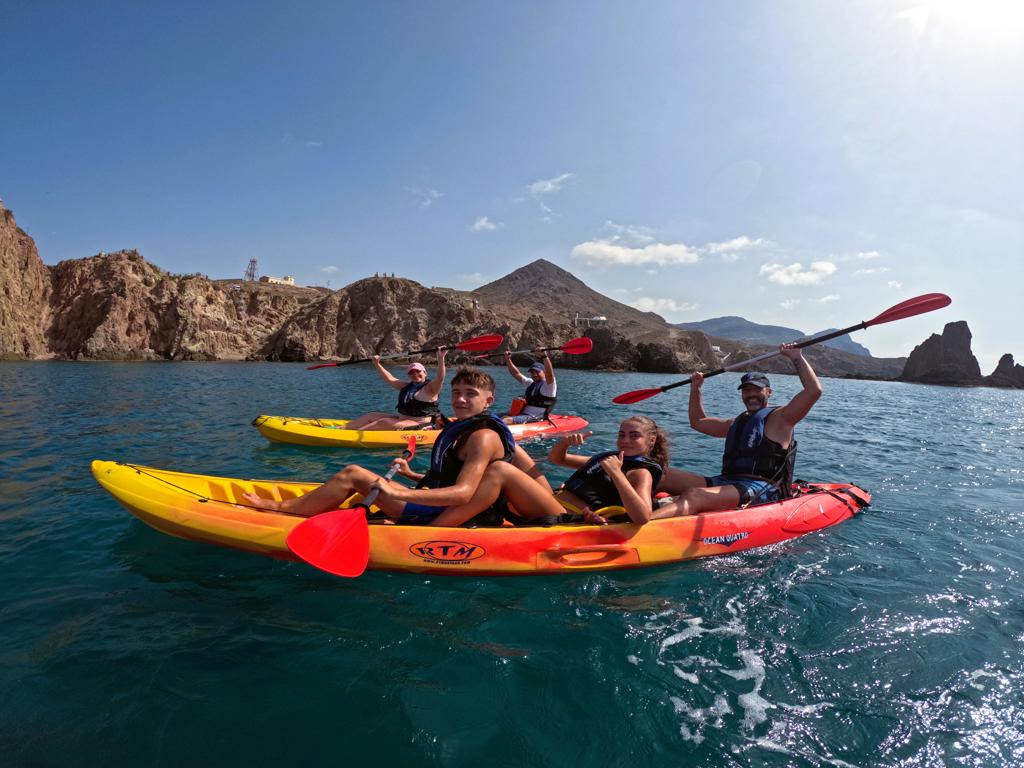 Ruta del Arrecife de Las Sirenas kayak cabo de gata